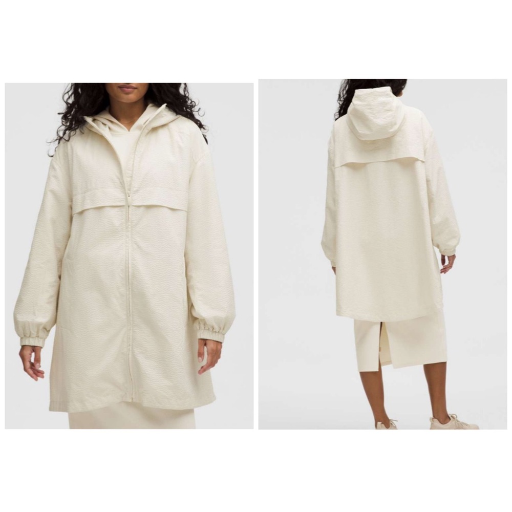 lululemon athletica Cream Hooded Jacket